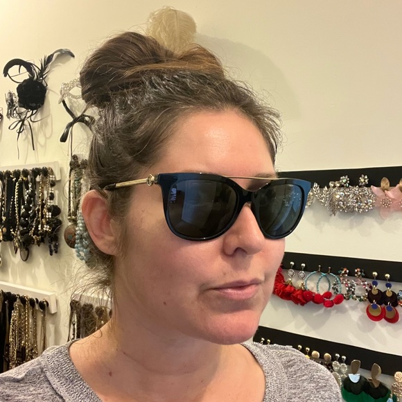 NWT womens Tory Burch black and gold sunglasses main image 4
